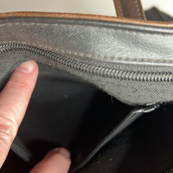 Liz Claiborne Vintage 80’s Crossbody Brown/Black Purse - Picture 6 of 11